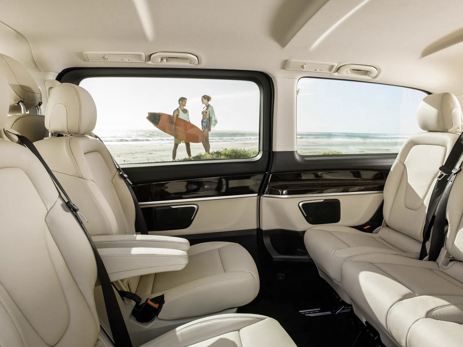 Mercedes V-Class / EQV premium leather interior front cabin