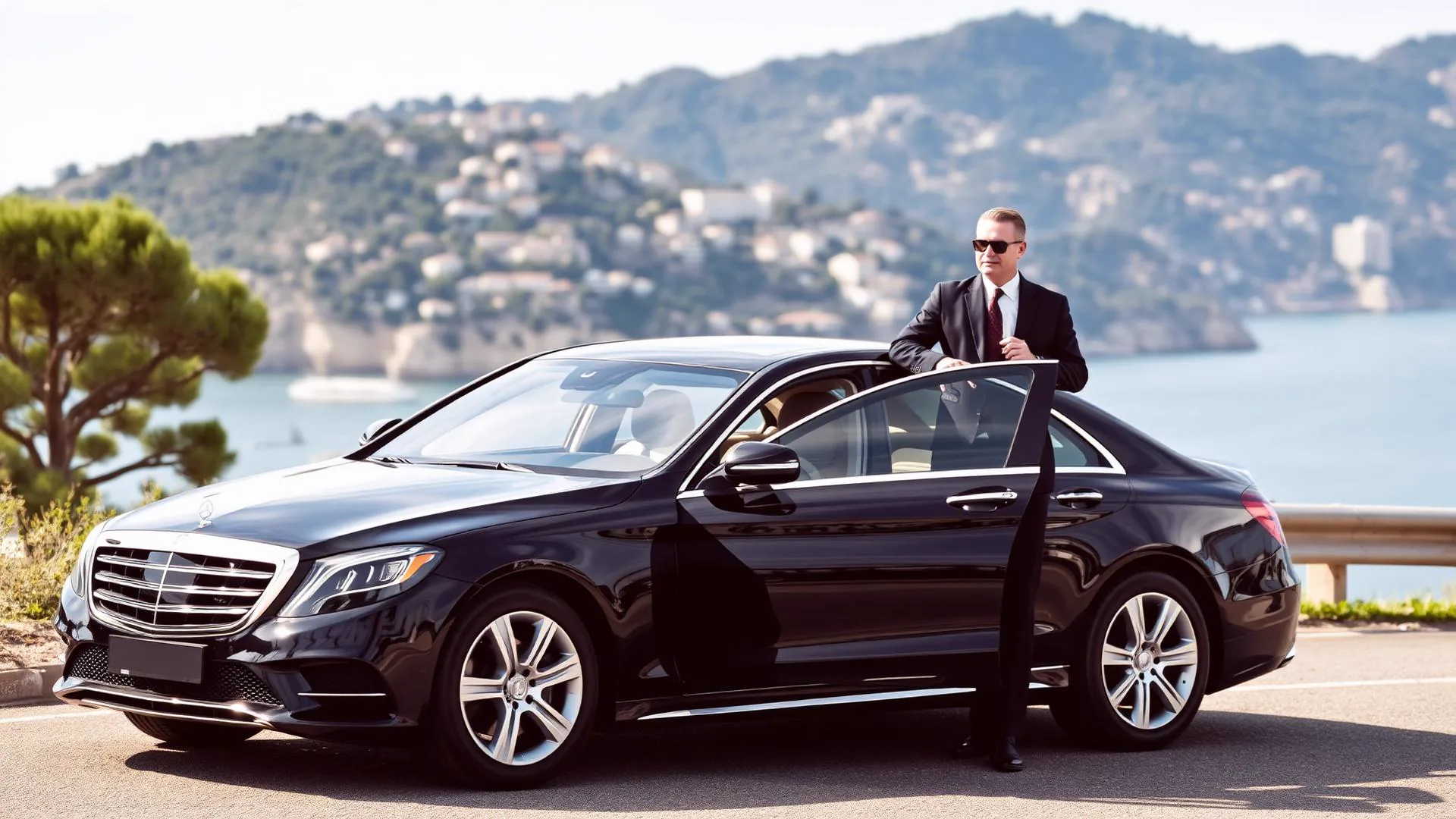 Hourly private chauffeur French Riviera – Mercedes with professional driver