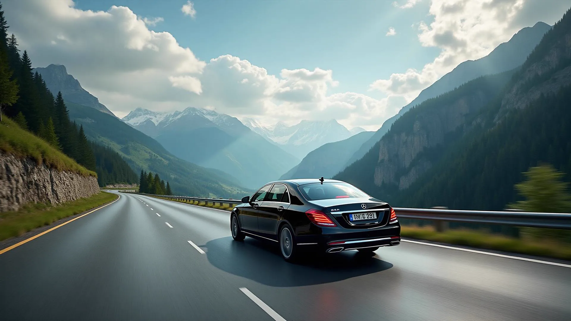 Long distance luxury transfer from Nice – premium Mercedes chauffeur