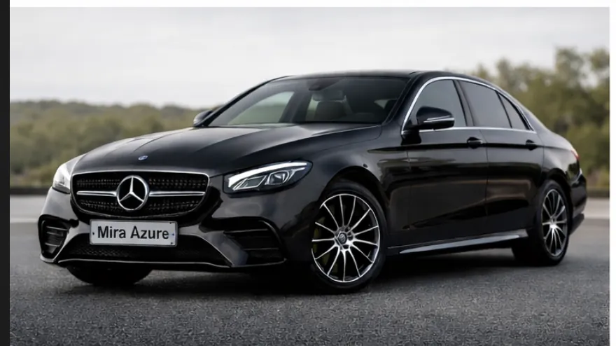 Mercedes E-Class / EQE luxury black exterior chauffeur French Riviera