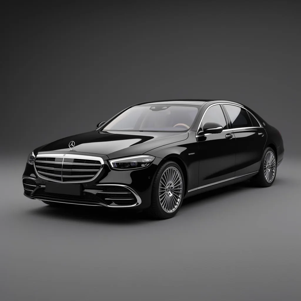 Mercedes S-Class / EQS luxury black exterior chauffeur French Riviera