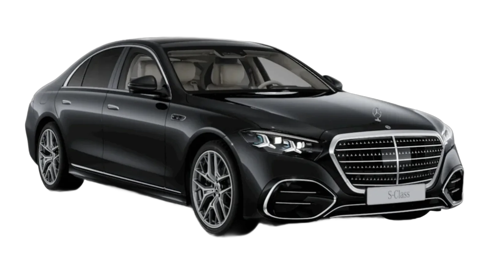 Mercedes S-Class luxury black exterior chauffeur French Riviera