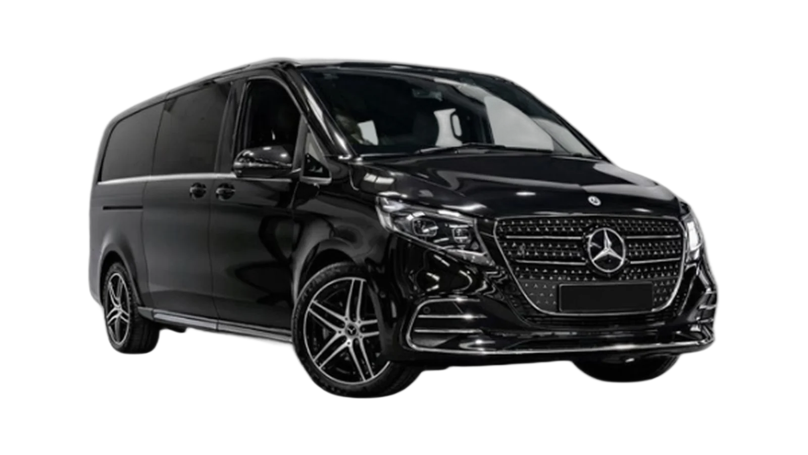 Mercedes V-Class / EQV luxury black exterior chauffeur French Riviera