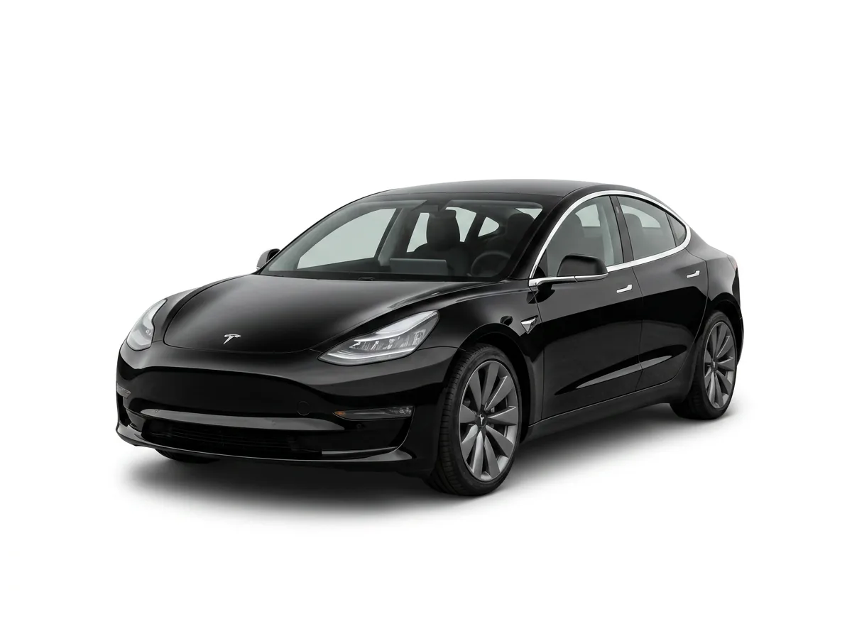 Tesla Model 3, Hyundai Niro or similar comfort-class car luxury black exterior chauffeur French Riviera