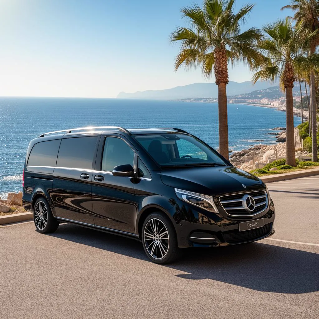 Mercedes V-Class exterior - luxury black van